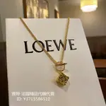 二手精品 LOEWE羅意威 PENDANT NECKLACE IN METAL 黃銅吊墜 項鏈