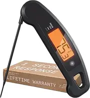 Lavatools PX1D Javelin PRO Duo Ultra Fast Professional Digital Instant Read Meat Thermometer for Grill and Cooking, 11.5cm Probe, Auto-Rotating Backlit Display, Splash Resistant – Ink