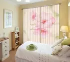 3D Pink flower6 Blockout Photo Curtain Printing Curtains Drapes Fabric Window AU