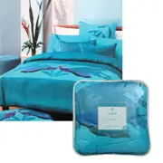 Byzantine Peocock Turquoise Faux Silk Throw Rug/Coverlet 160 x 220 cm