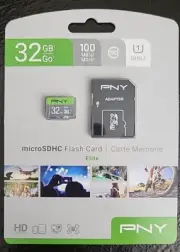 PNY Elite Class 10 U1 microSDHC Flash Memory Card - 32GB
