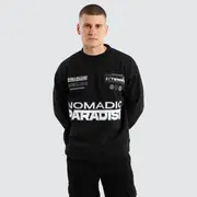 [Nomadic Paradise] Hike Crew Neck Jumper Jet Black