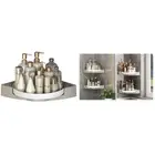 Bathroom Shelf Rotatable No Punching Storage Rack Wall Mounted Shower Shelves