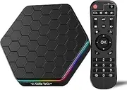 Android TV Box 12, Android TV Boxes 4GB RAM 32GB ROM H618 Quad Core Cortex-A53 CPU Support Dual WiFi 2.4G + 5G / BT5.0 LAN 100M Ethernet 3D 6K UHD/H.265 Android Box