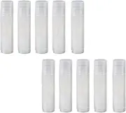 Poemtian Empty Lipstick Containers Clear Lip Balm Tubes 5g Plastic Transparent Empty Lipstick Container with Cap for Making Lipstick (10)