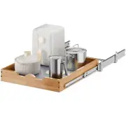 OCG 1 Tier Pull Out Cabinet Organizer (17" W x 21" D), Heavy-Duty Slide out W...