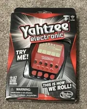 NEW Hasbro Yahtzee A2125 Red & Black Electronic Hand-Held Portable Game Rare