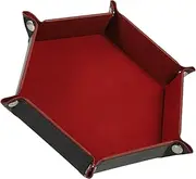 HONMEET Foldable PU Dice Storage Box Creative Desktop Dice Tray for Organizing Keys Cosmetics More Elegant Design for Home Office Gaming Use