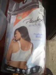 Playtex 18 Hour Wirefree Bra Posture Boost, White, Front Close, E525, 42DD
