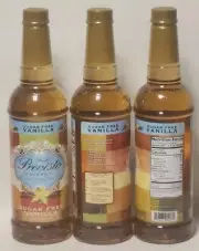 (3 Bottles) Piu Del Previsto Gourmet 25.4oz Sugar Free Vanilla Syrup BB 12/2027