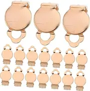 ROMISBABA 50pcs Non-Pierced Frog Ear Clips Stripe Decals Paper Clip Earrings The Wire Tail Logo Decals Door Decals Modification Decals Small Bumper Decals Clip-on Converters Golden Iron
