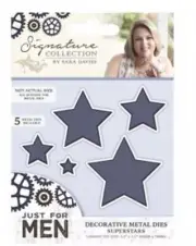 Crafter's Companion Metal Die Cut Template Superstars Just for Men Stars