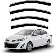 4Pcs Car Wind Deflectors for Toyota for Yaris Sedan Mk3-Xp150 2014-2022 2023 2024, Side Window Ventilated Visors Rain Deflector