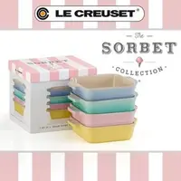 在飛比找PChome商店街優惠-Le Creuset 380ml 4入 方形陶瓷盤 Sorb