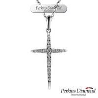 在飛比找PChome24h購物優惠-PERKINS 伯金仕 十字架系列 鑽石項鍊