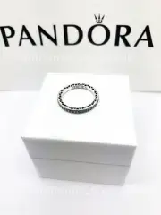NEW Authentic PANDORA 925 Silver Sparkles and Hearts Stackable Ring 190963CZ