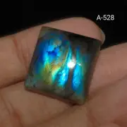 Top Quality AAA Natural Labradorite Cabochon Loose Gemstone Square Shaped 29 ct.