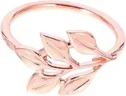 WATIIFUFU Decorative Napkin Rings Leaf Shape Metal Napkin Holder Table Decor Zinc Alloy Elegant