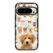 Google Pixel 9 Pro Impact Magnetic Case Poodle coffee clear phone case for unique dog breed lovers