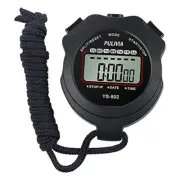 Sports Stopwatch Timer Single Lap Split Digital Stopwatch for 1 lap/split-Black