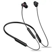 S12 Wireless bluetooth Earphone Sport Neckband Dual Battery Stereo IPX5 Waterproof Headphone with Mic BLACK COLOR