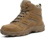 [DINGGU] Work Boots for Men Comfortable Steel Toe Boots，Indestructible Industrial & Construction Safety Shoes Non Slip Mens Composite Toe Boots