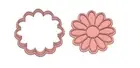 Daisy flower cookie cutters and stamps debosser baking two tone
