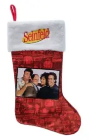 Seinfeld Tv Show 16” Christmas Stocking Holiday Jerry George Elaine Kramer New