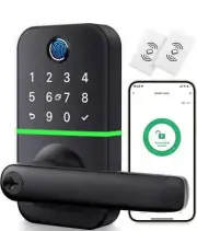 Kucacci Smart Lock Z1 Handle Keyless Entry Door Lock Fingerprint Black New