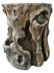 Rock Speaker Tree Trunk Solar Outdoor Wireless Garden Waterproof Bluetooth SY347