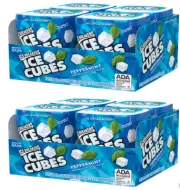 ICE BREAKERS Ice Cubes, Peppermint Sugar Free Chewing Gum, 40 pcs., 2-4 pk.