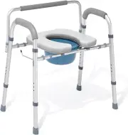 Stand Alone Raised Toilet Seat OasisSpace 500lbs Adjustable Toilet Safety W015