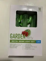 Garden Party Metal Mesh Light Set Desert CACTUS Indoor 10 LED Lights New