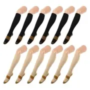 6 Pair Copper Socks Compression Socks for Women Men for Running Black Beige XXL