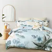 Bianca Azura Cotton Sateen Floral Quilt Cover Set or Cushion