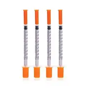 100 Pack 29g 1cc 1/2inch Syringe With Needle - Disposable Individual Package