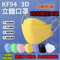 在飛比找松果購物優惠-KF94 韓版3D立體4層口罩 非醫療級熔噴布成人防塵口罩 