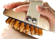 TJSCFY Meridian Pressure Brush Beech Air Cushion Massage Brush Fatigue Relief Anti Cellulite Wood Therapy Massage Tools Handhold Cellulite Massage Tool for Blood Circulation(B)