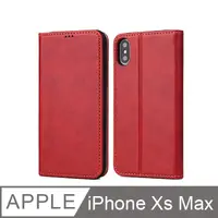 在飛比找PChome24h購物優惠-iPhone Xs Max PU仿皮可插卡翻蓋手機皮套 (F