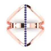 0.1Ct Round Cut Tanzanite Gold Wedding Engagement Promise Wedding Bridal Ring