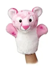 New Aurora World Plush Pink Cheetah Wild Cat Hand Puppet