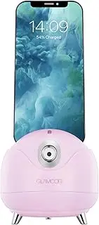 GLAMCOR Star Tracker | 2-Axis AI-Powered Auto Face Tracking, No APP Needed, fits Camera, Ipad and Glamcor Lights with Media Attachment (Pink)
