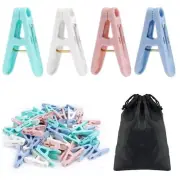 56 Pack Colorful Plastic Clothespins Laundry Clothesline Pegs for Outdoor Indoor