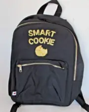 Bow&Drape Black Backpack Canvas Pop Culture Sequins Zip Around Smart Cookie NWT