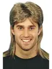 Mullet - 80's Brown Mullet with Blonde Highlights Costume Wig