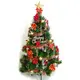 [特價]【摩達客】台灣製5尺特級綠松針葉聖誕樹(+飾品組-紅金色系)(不含燈)(本島免運