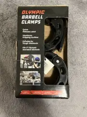 Clout Fitness Barbell Clamps Collars, Coal, Olympic 2"