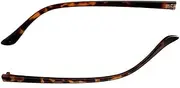 1 Pair Glasses Frame Replacement Temple Arms, Eyeglass Arms Legs Replacement Repair Kit Double Teeth Universal, Tortoiseshell Color