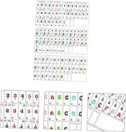 HANABASS 3Pcs Piano Key Stickers for Key Electronic Keyboard Cartoon Alphabet Labels for Easy to Install Note Stickers for Beginners Fun Learning Tool for Piano Practice