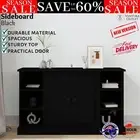 Sideboard Buffet Storage Side Cabinet Hallway Table Engineered Wood Black vidaXL